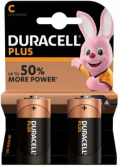 DURACELL ALKALINE C 2 STUKS