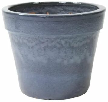 GLAZED BASIC POT ANT. GREY GROOT D38H30