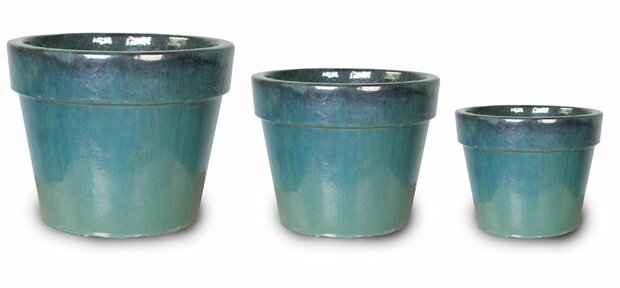 GLAZED BASIC POT CELADON MIDDEL D27H20