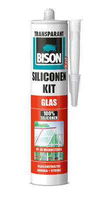 BISON SILICONENKIT GLAS  TRANSPARANT 310ML