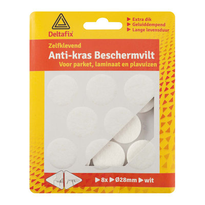 ANTI-KRASVILT ROND 28 MM   WIT