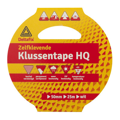 KLUSSENTAPE 25 M 50 MM  WIT