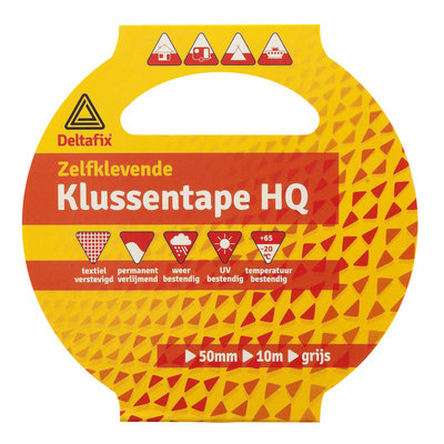 KLUSSENTAPE 10 M 50 MM  GRIJS