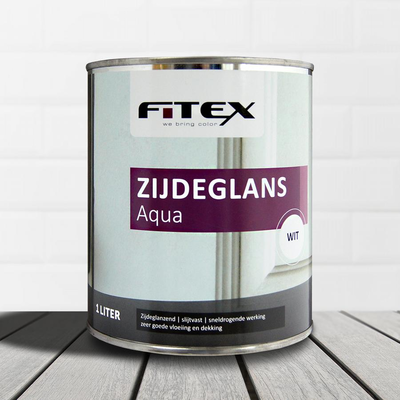 FITEX ZIJDEGLANSLAK WB WIT  1 LITER