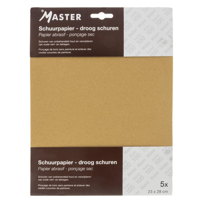 MASTER SCHUURPAPIER DROOG MIDDEL K100