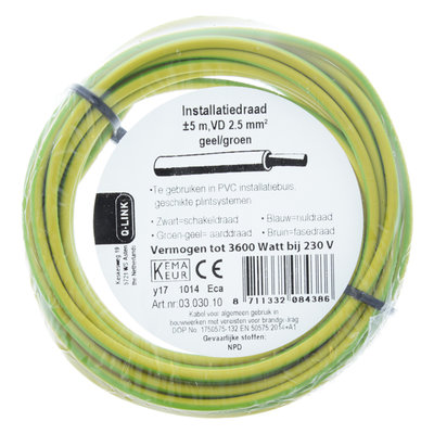 INSTALLATIEDRAAD VD 2.5 GR/GE 5M