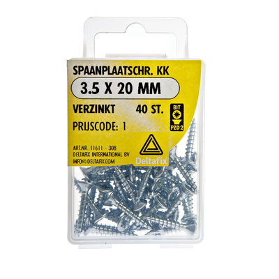 SPAANPLAATSCHR. KK 3.5 20 MM  VERZINKT