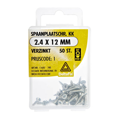 SPAANPLAATSCHR. KK 2.4 12 MM  VERZIINKT