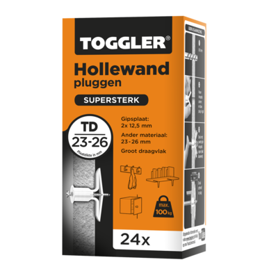 TOGGLER HOLLEWAND PLUG TD 24 STUKS