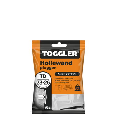 TOGGLER HOLLEWAND PLUG TD 6 STUKS