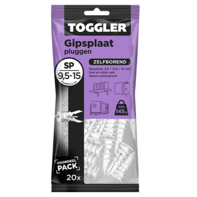 TOGGLER GIPSPLAAT PLUG SP 20 STUKS
