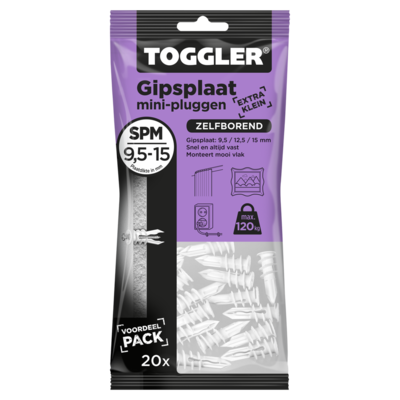 TOGGLER GIPSPLAAT PLUG SPM 20 STUKS