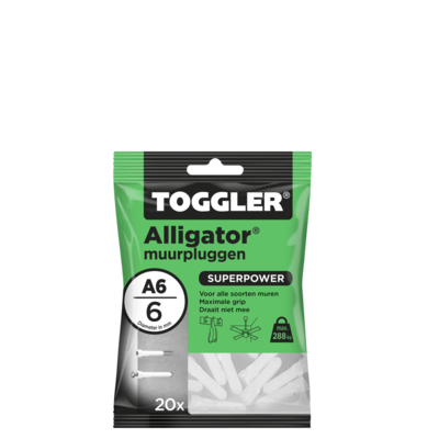TOGGLER ALLIGATOR PLUG A6 20 STUKS