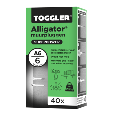TOGGLER ALLIGATOR PLUG A6 40 STUKS