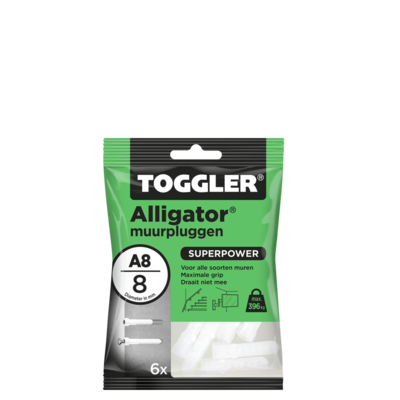 TOGGLER ALLIGATOR PLUG A8 6 STUKS