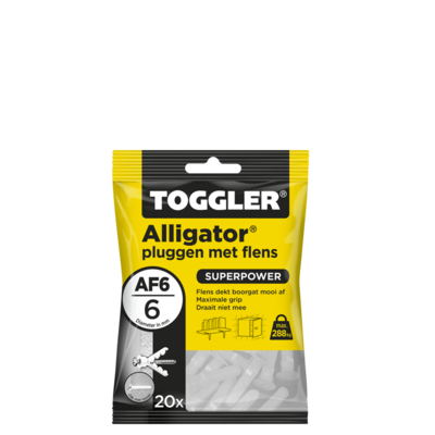 TOGGLER ALLIGATOR PLUG AF6 20 STUKS