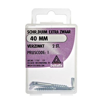 SCHR.DUIM EXTRA ZWAAR 40 MM   VERZINKT