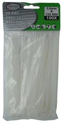 TIE RIBS 3.6 X 150 MM / 100 DLG WIT