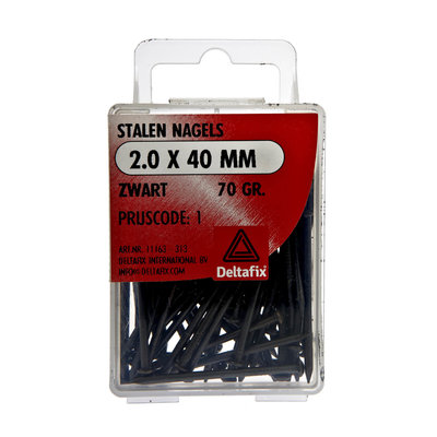 STALEN NAGELS 2.0 40 MM  ZWART