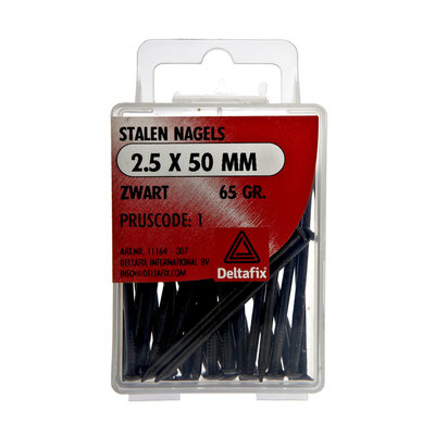 STALEN NAGELS 2.5 50 MM  ZWART