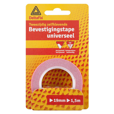 BEVESTIGINGSTAPE 1.5 M 19 MM 1.0MM WIT