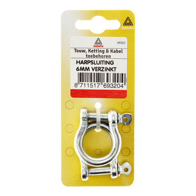 HARPSLUITING   6 MM VERZINKT