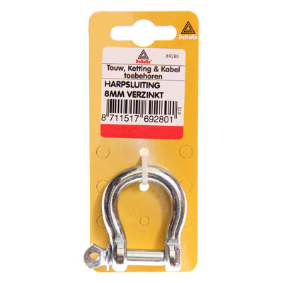 HARPSLUITING   8 MM VERZINKT