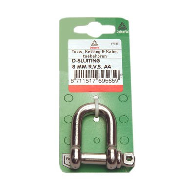 D-SLUITING 8MM R.V.S.
