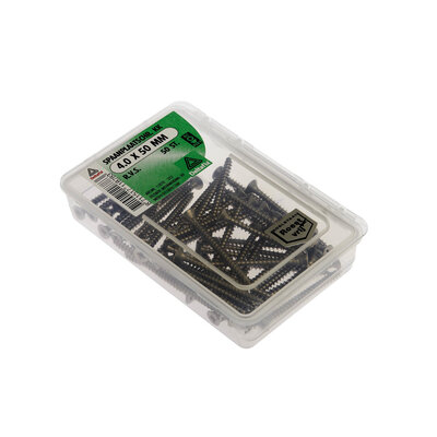 SPAANPLAATSCHR. KK 4.0 50 MM  R.V.S