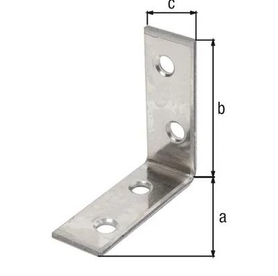 STOELHOEK VERZINKT 125X125X22MM