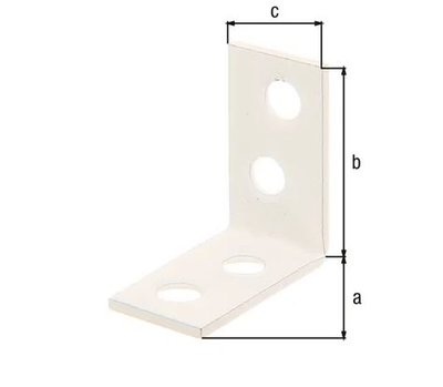WINKELHAAK VERZINKT WIT 60X60X16MM