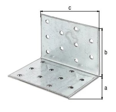 HOEKKOPPELPLAAT VERZINKT 60X60X80MM