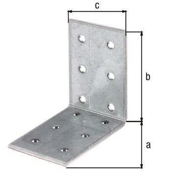 HOEKKOPPELPLAAT VERZINKT 60X60X40MM