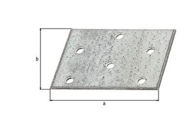 VERBINDINGSPLAAT VERZINKT 60X40MM