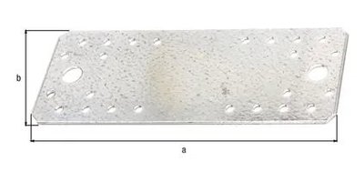 VERBINDINGSPLAAT VERZINKT 172X65MM