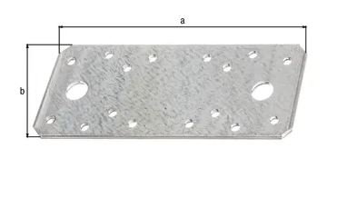 VERBINDINGSPLAAT VERZINKT 133x55MM