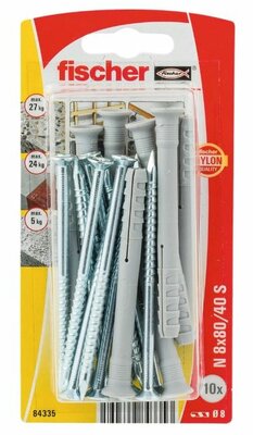 FISCHER NAGELPLUG N8x80 40 STUKS