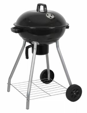 BBQ HOUTSKOOL KOGELBARBECUE MET ASOPVANGBAK  Ø 45CM