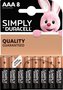 DURACELL ECONOMY PACK AAA 8ST